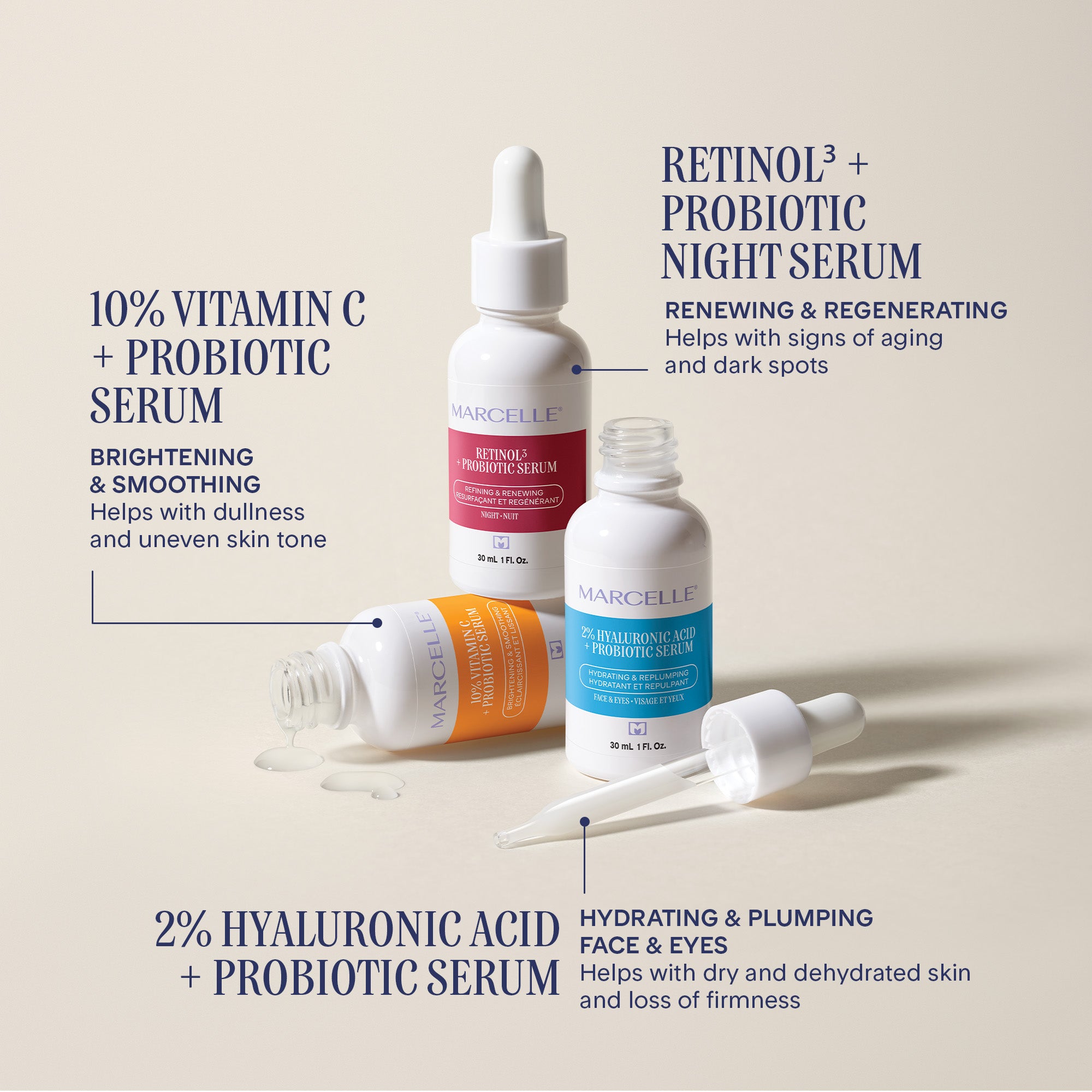 Shop 10% Vitamin C + Probiotics Serum - 30 mL by Marcelle for CA$39.95