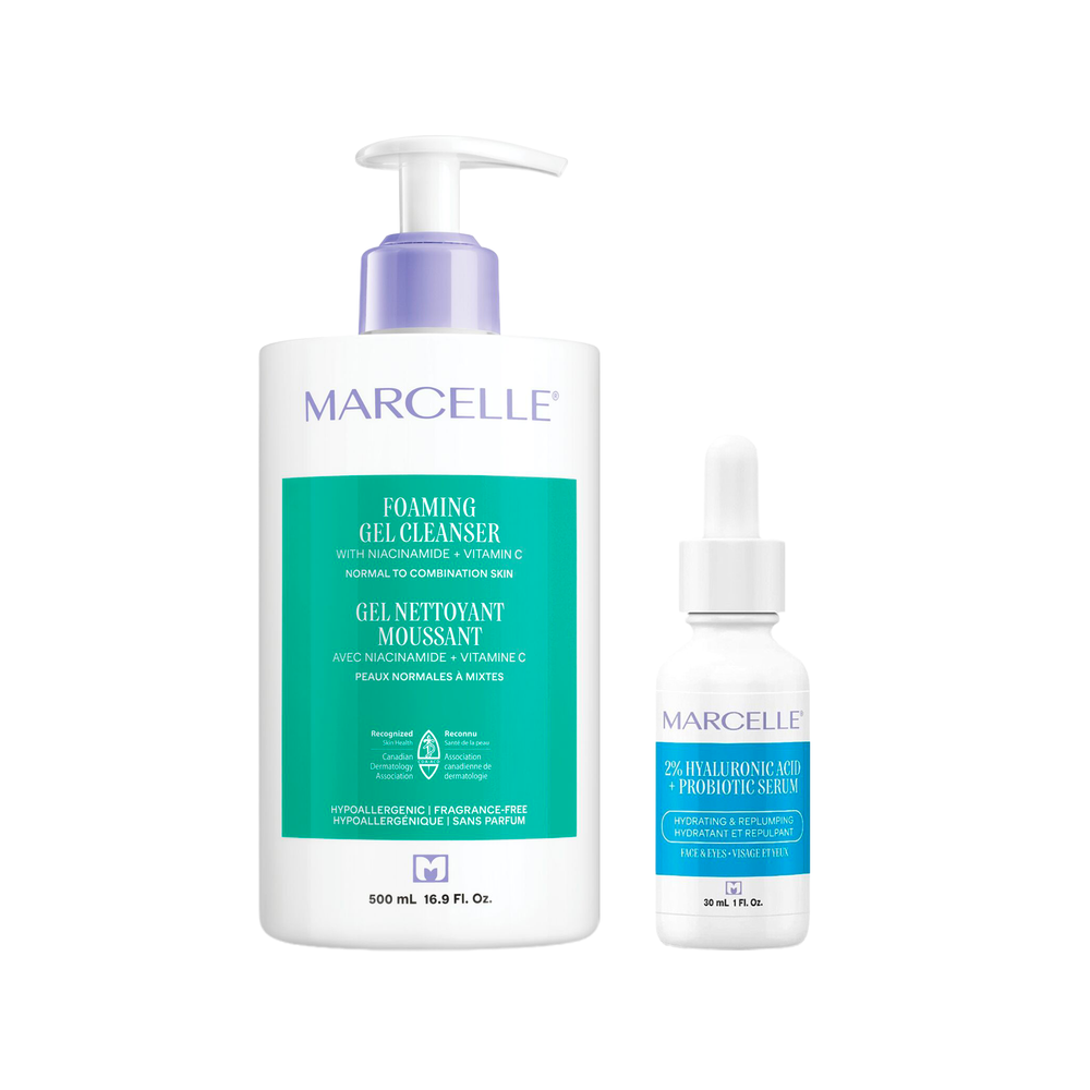 Bundle Foaming Gel Cleanser + 2% Hyaluronic Acid + Probiotic Serum 30 mL