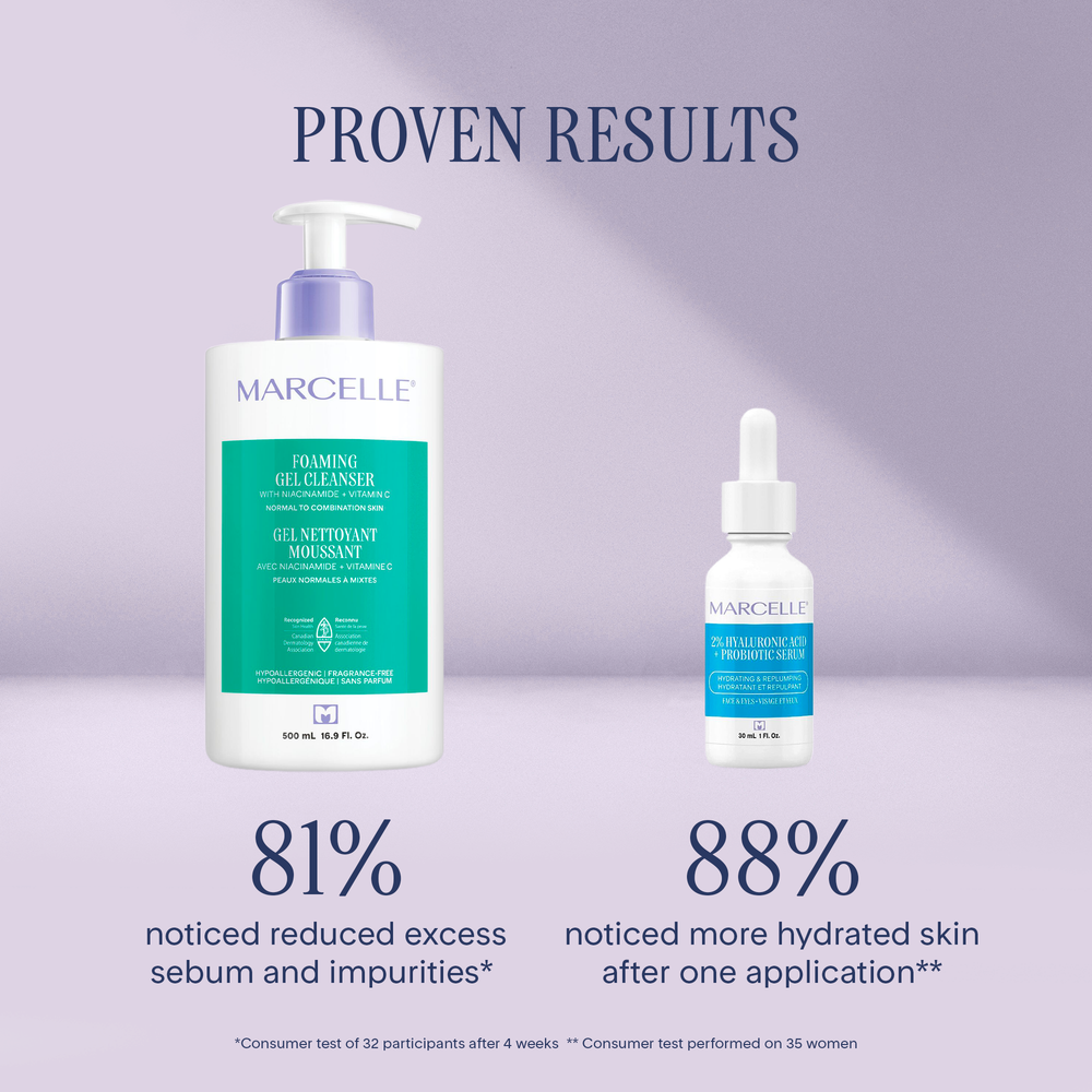 Bundle Foaming Gel Cleanser + 2% Hyaluronic Acid + Probiotic Serum 30 mL