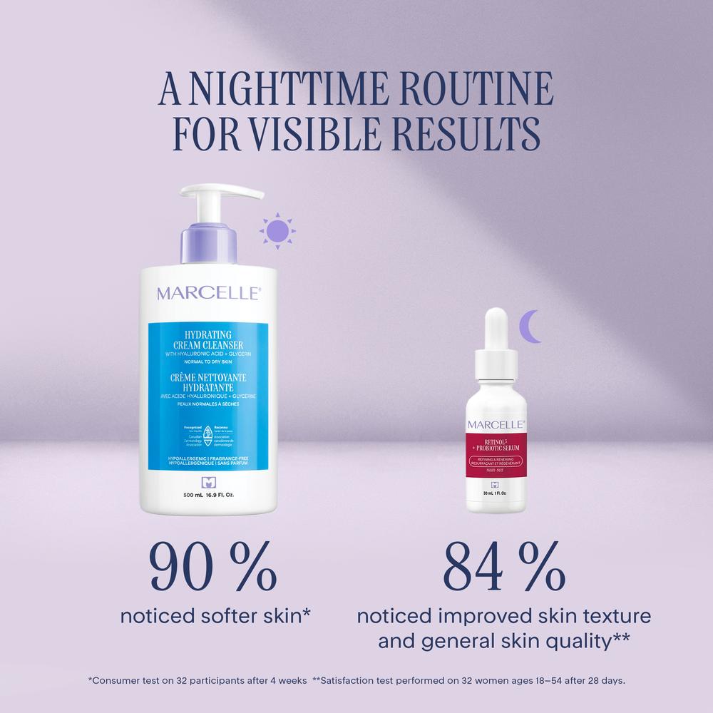 Bundle Hydrating Cream Cleanser + Retinol³ + Probiotic Night Serum 30 ML
