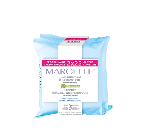 Biodegradable Makeup Removing Cleansing Cloths with Recyclable Pouch - Special Value