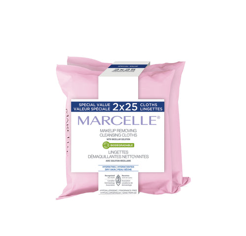 Biodegradable Hydrating Makeup Removing Cleansing Cloths with Recyclable Pouch - Special Value