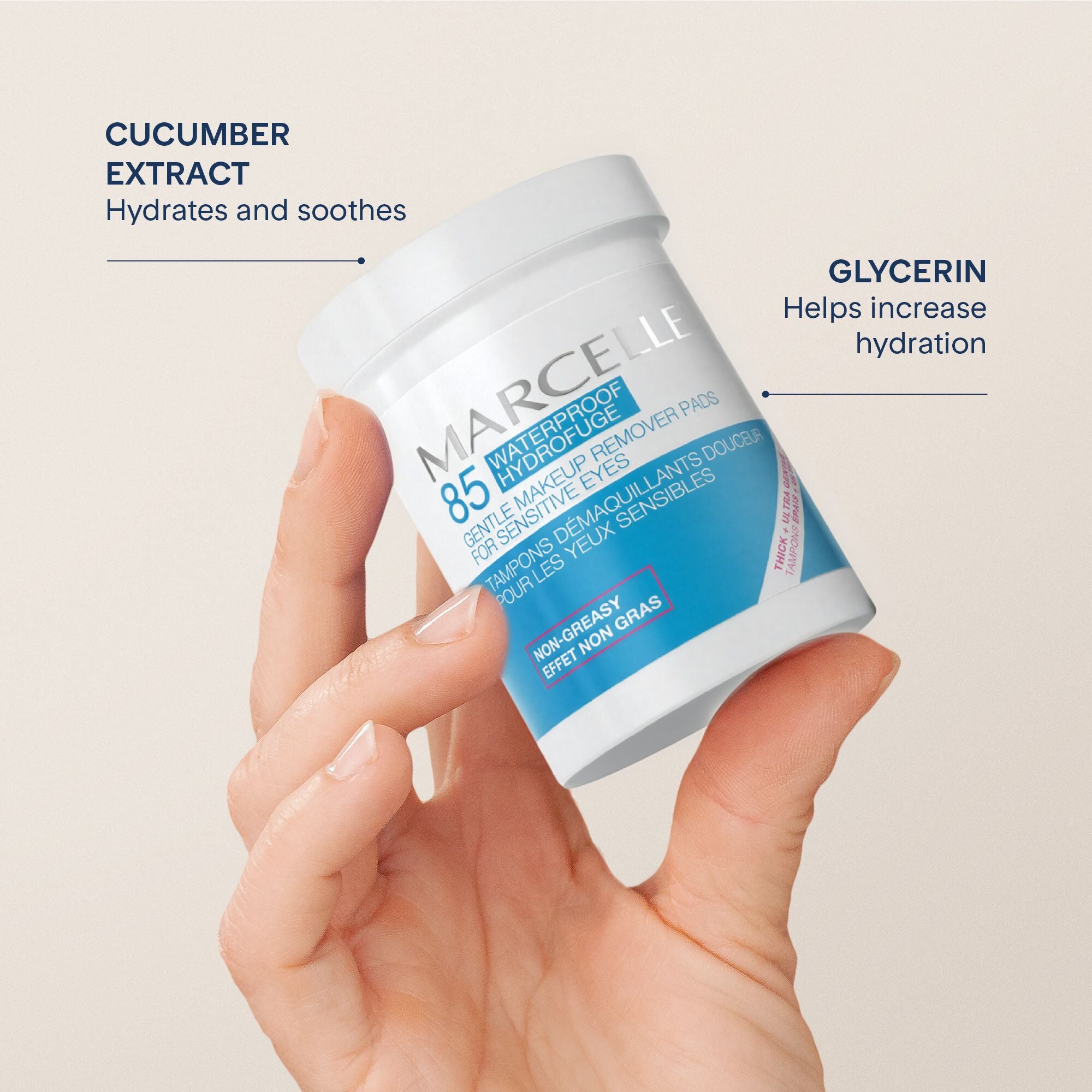 Buy Gentle Makeup Remover Pads for Sensitive Eyes by Marcelle for